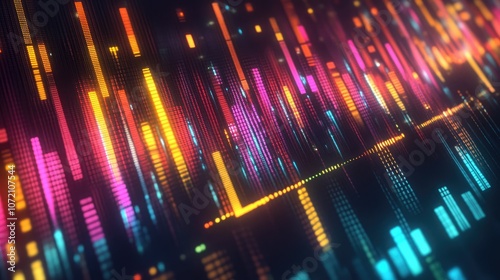 Colorful Audio Equalizer Background Design photo