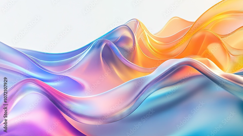 Vibrant Smooth Gradient Wave Art in Bold Colors Vibrant Smooth Gradient Wave Art in Bold Colors