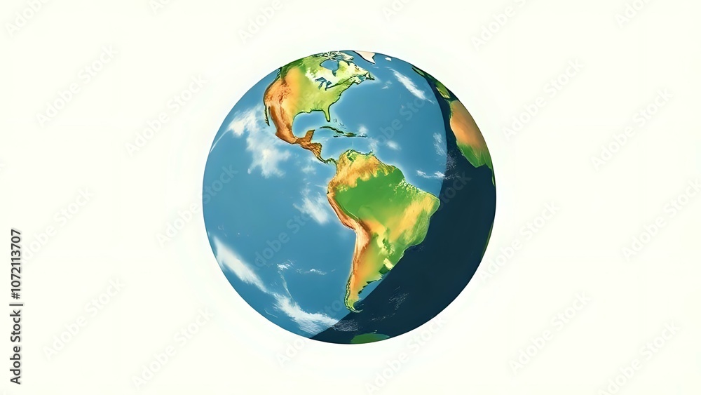 Fototapeta premium Minimalist Cracked Globe Representing Earth’s Vulnerability to Climate Change