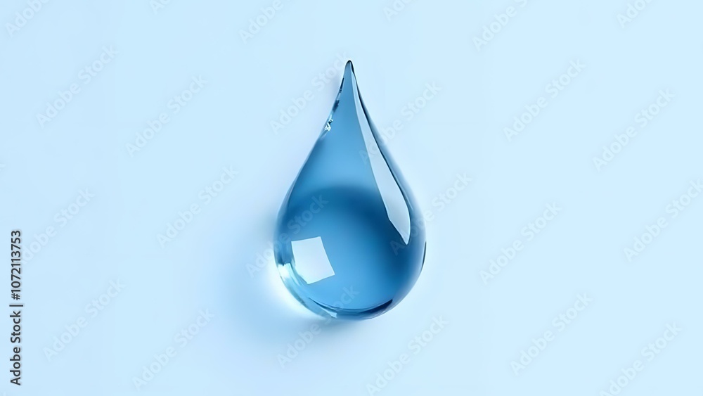 Fototapeta premium Minimalist Water Droplet Representing Scarcity and Climate Crisis