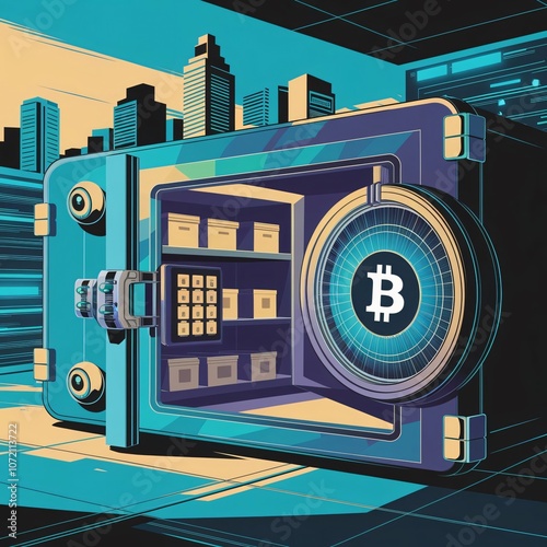 Digital bank issuing CBDC: Central Bank Digital Currency for transactions. CBDC glowing hologram with bank icon and circuit board, digital payment
