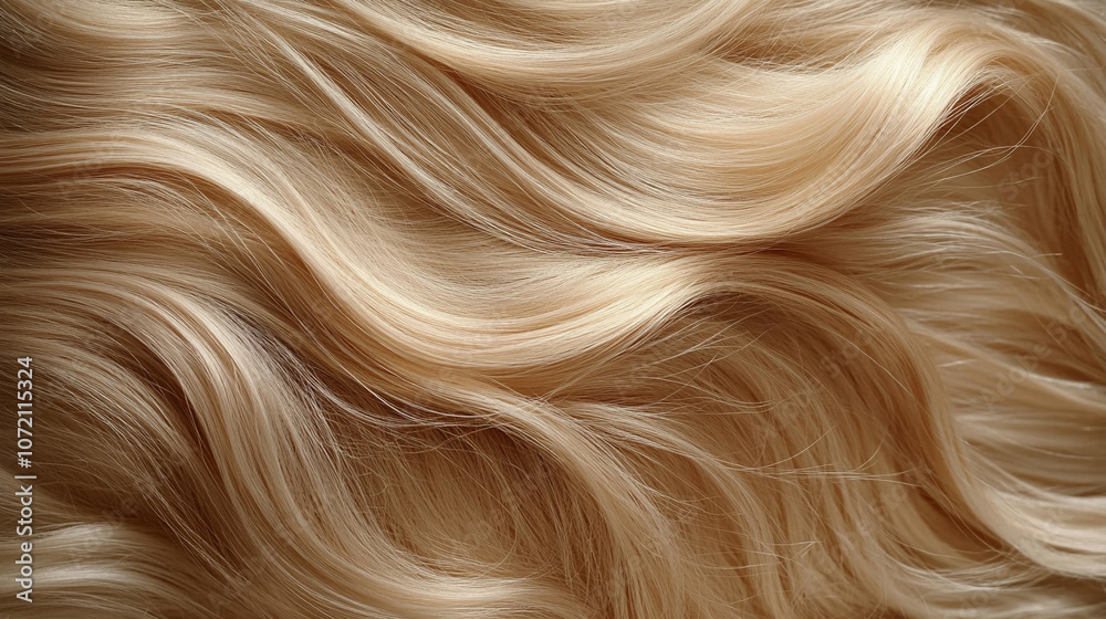 Close-up of blonde hair strands with warm, golden tones. This detailed texture captures the light and movement, symbolizing beauty, vitality, and the elegance of natural hair in a soft and radiant way Close-up of blonde hair strands with warm, golden tones. This detailed texture captures the light and movement, symbolizing beauty, vitality, and the elegance of natural hair in a soft and radiant way