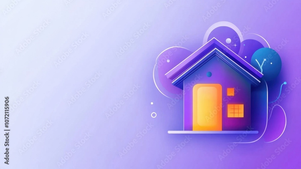 Smart Home Energy Saving Devices Concept Smart Home Energy Saving Devices Concept