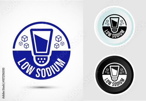 Low sodium icon design illustration