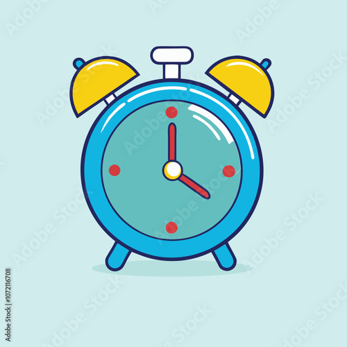 Ringing Alarm Clock vector illustration, clock  flat vector ,stopwatch, hand art clock vector