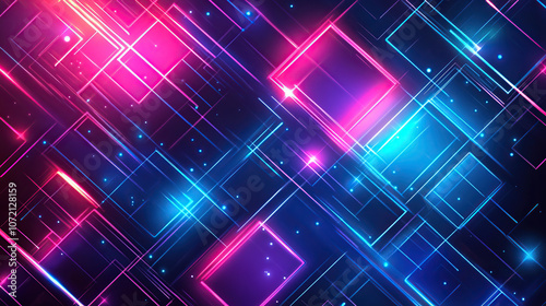 Vibrant Abstract Tech-inspired Background with Neon Colors