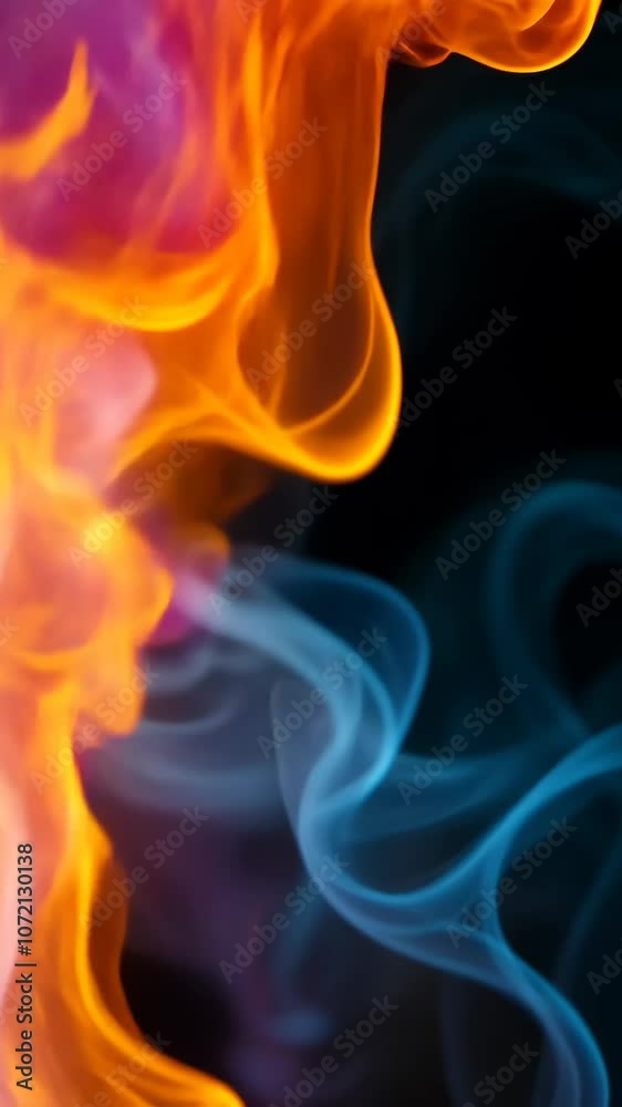 Colorful abstract smoke on black background Colorful abstract smoke on black background