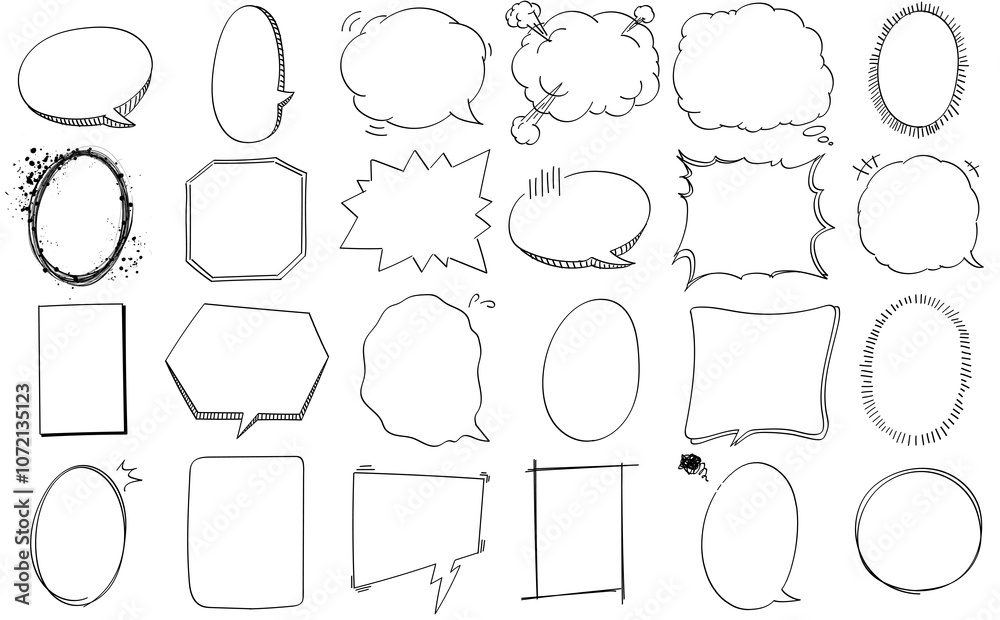 Obraz premium 漫画 吹き出し