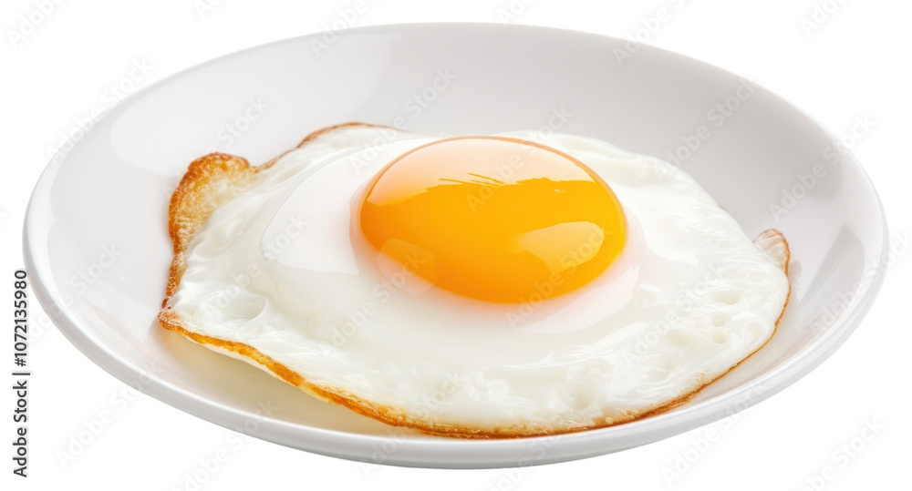 PNG A fried egg plate food white background. PNG A fried egg plate food white background.