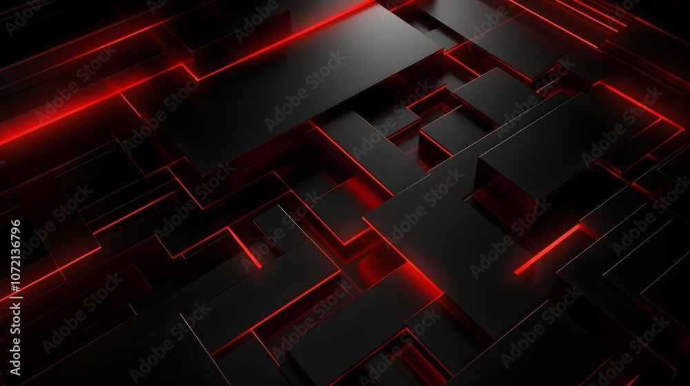 3d rendering of black and red abstract geometric background. Scene for advertising, technology, showcase, banner, game, sport, cosmetic, business, metaverse. Sci-Fi Illustration. Product display
3d rendering of black and red abstract geometric background. Scene for advertising, technology, showcase, banner, game, sport, cosmetic, business, metaverse. Sci-Fi Illustration. Product display