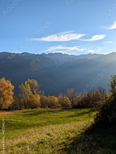 autumn landscape in the mountains