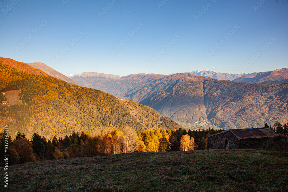 Fototapeta premium sunset in the mountains