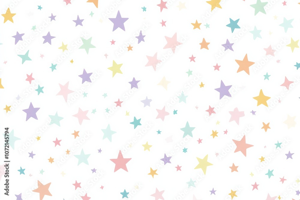 A clean, minimalist pattern with tiny, evenly spaced stars in soft pastel colors on a white background, ideal for creating a light and airy feel in children’s products or gentle wallpapers A clean, minimalist pattern with tiny, evenly spaced stars in soft pastel colors on a white background, ideal for creating a light and airy feel in children’s products or gentle wallpapers