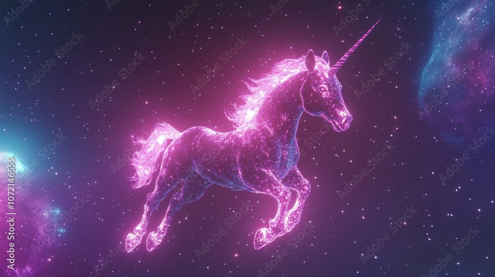 Explore the enchanting world of glittering unicorns in space Explore the enchanting world of glittering unicorns in space