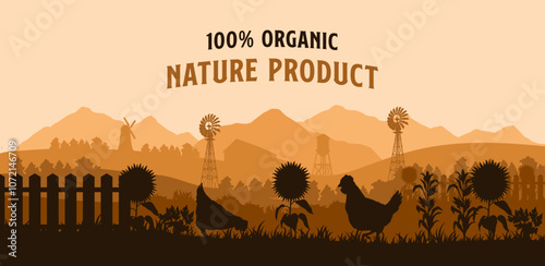 Organic farm landscape