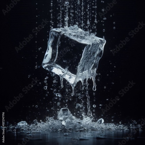 ice cube in water