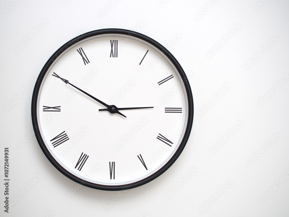 Clock Showing 14.50/02.50 with Roman Numerals – Simple Round Clock for Concepts of Time Management and Scheduling. Clock Showing 14.50/02.50 with Roman Numerals – Simple Round Clock for Concepts of Time Management and Scheduling.
