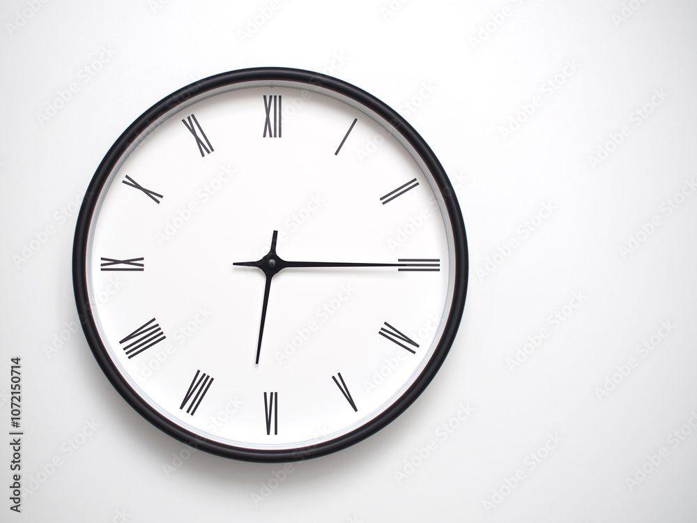 Clock Showing 18.15/06.15 with Roman Numerals – Simple Round Clock for Concepts of Time Management and Scheduling. Clock Showing 18.15/06.15 with Roman Numerals – Simple Round Clock for Concepts of Time Management and Scheduling.
