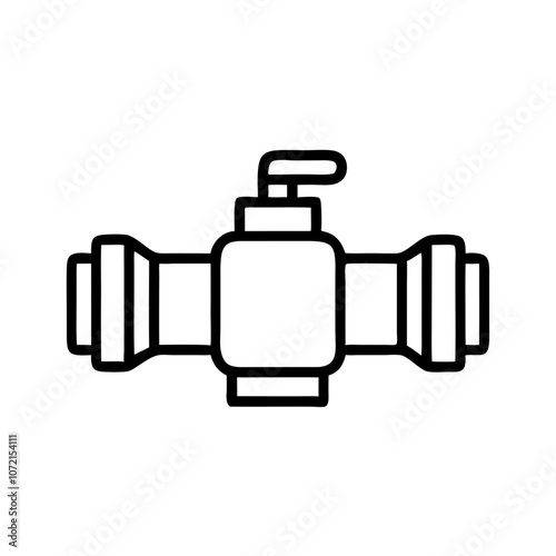 Valve icon for plumbing systems symbolizing control and maintenance in water supply 