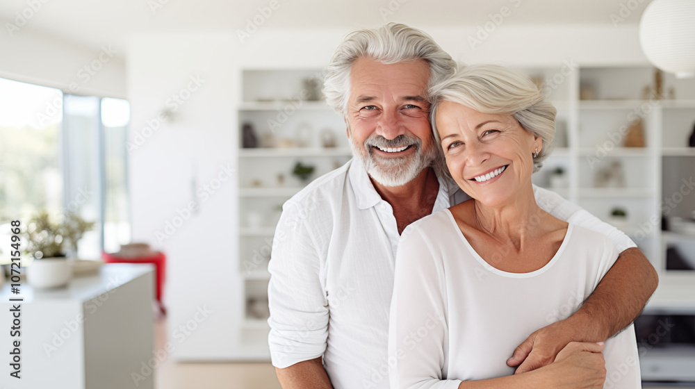 Happy Mature And Romantic Couple, in Love, Hugging and Smiling Happy Mature And Romantic Couple, in Love, Hugging and Smiling