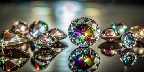 Captivating Macro Photography of Dazzling Gem Jewels Showcasing Intricate Details, Vibrant Colors, and Unique Cuts for Your Stock Photo Collection