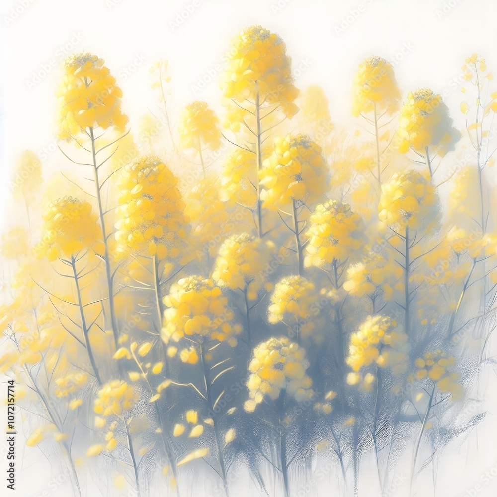 Obraz premium 유채꽃, 파스텔화 (Rapeseed, pastel painting)
