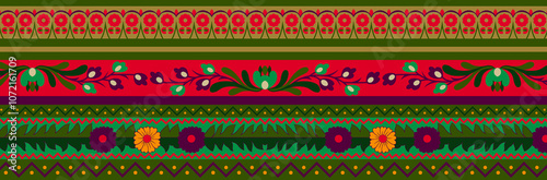 Obraz na płótnie seamless beautiful wallpaper cards border design floral leaf vintage ornament Victorian geometric ethnic print paisley pattern w salonie