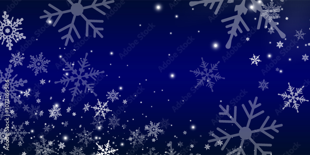 Stock vector illustration falling snow. Snowflakes, snowfall. Transparent background. Fall of snow.	