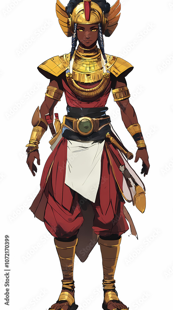 Fototapeta premium Anime Manga Ancient Hybrid God: Half Human, Half Creature