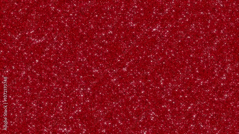 christmas red glitter texture shiny glowing stars animation, new year holiday and valentines day motion design element