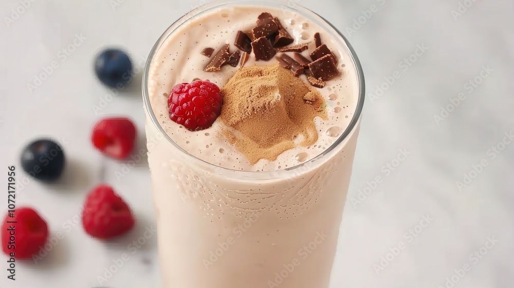 Brown sugar vegan powder. A creamy smoothie topped with chocolate, raspberries, and a sprinkle of cocoa, showcasing a delicious blend of flavors and vibrant colors. Brown sugar vegan powder. A creamy smoothie topped with chocolate, raspberries, and a sprinkle of cocoa, showcasing a delicious blend of flavors and vibrant colors.