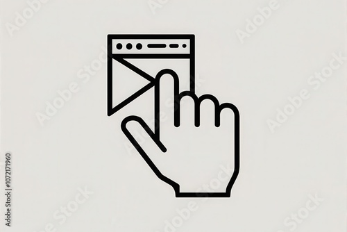 hand cursor on white background