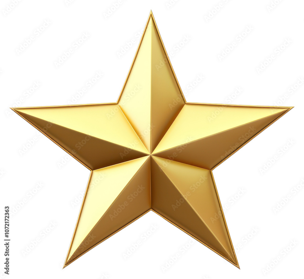 Obraz premium PNG Gold symbol star white background.