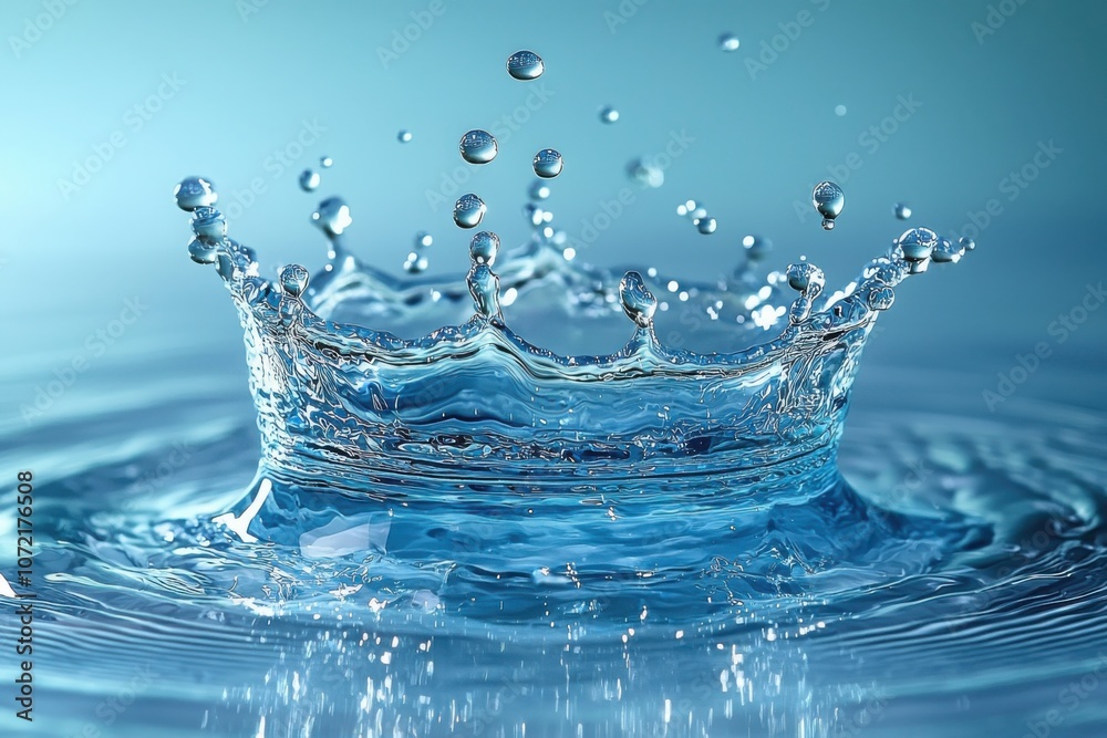 Experience the beauty of water spray bursting outward in light blue tones for stunning visuals Experience the beauty of water spray bursting outward in light blue tones for stunning visuals