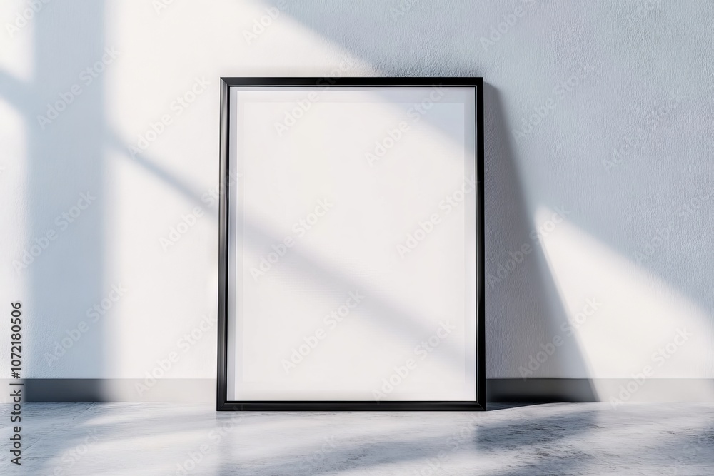 Minimalist Framed Wall Art - Blank Frame Mockup with Shadow Minimalist Framed Wall Art - Blank Frame Mockup with Shadow