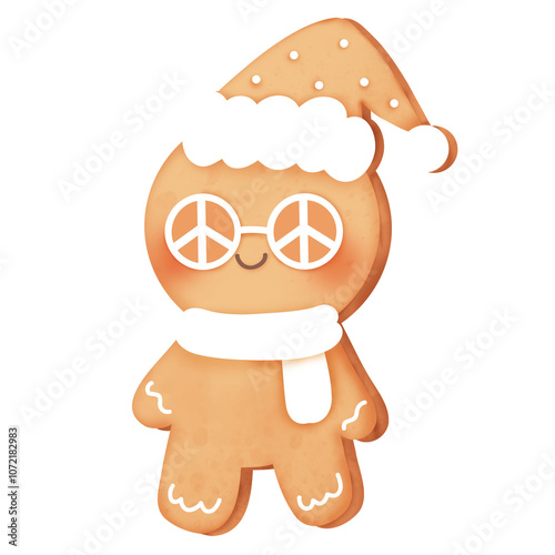 Cute Gingerbread Cookie Character for Christmas decoration 