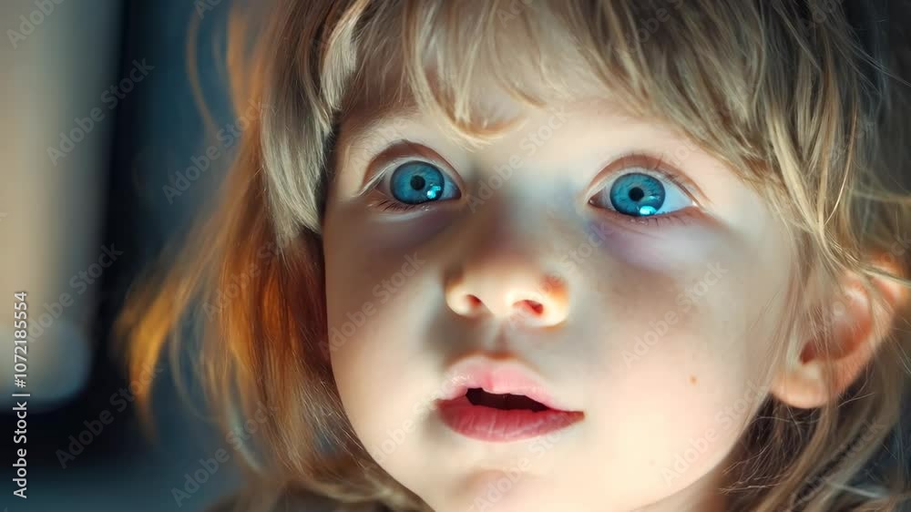 Enchanting portrait of a child with captivating blue eyes Enchanting portrait of a child with captivating blue eyes