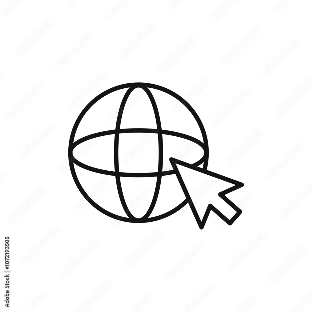 Browser icon black and white vector outline sign Browser icon black and white vector outline sign