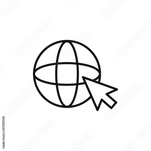 Browser icon black and white vector outline sign