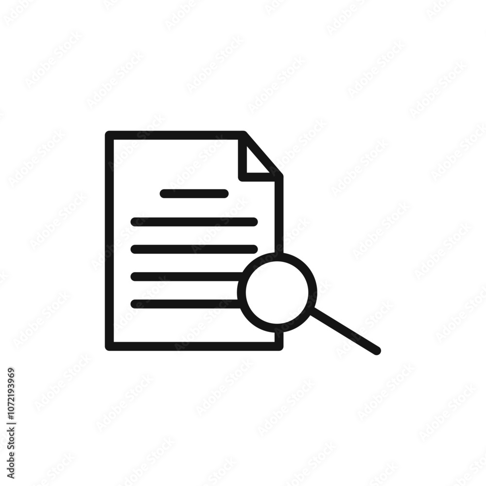 Case study icon black and white vector outline sign Case study icon black and white vector outline sign