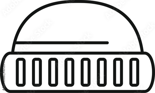 Harmonica showing reed plates, cover plates, and mouthpiece, ready to play blues, jazz, folk, or rock music