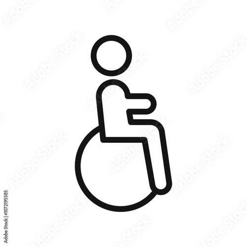 Disable icon black and white vector outline sign