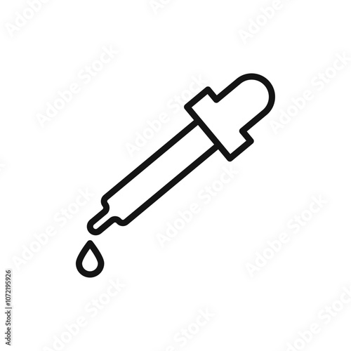 Dropper icon black and white vector outline sign