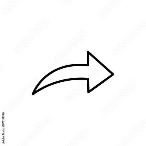 Free Download Forward icon black and white vector outline sign - GFXLoad