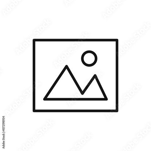 Free Download Image icon black and white vector outline sign - GFXLoad