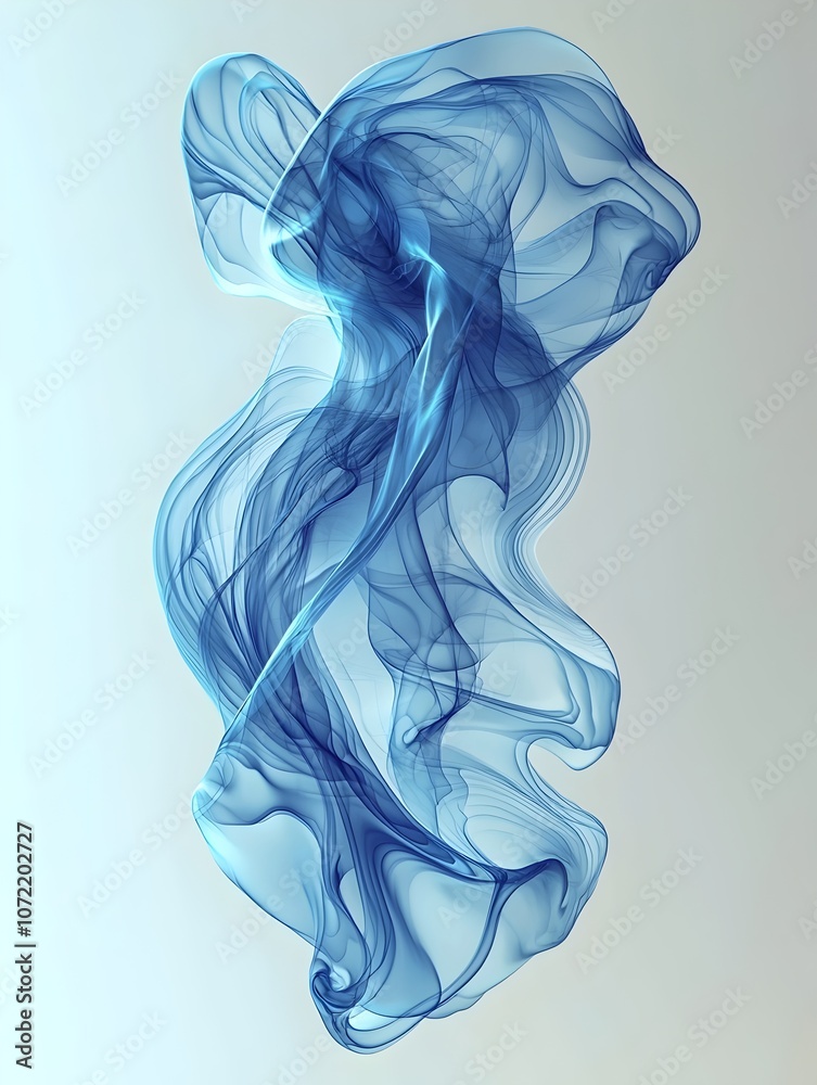An ethereal blue smoke wave gracefully swirls against a soft background, creating a serene and tranquil atmosphere with its delicate, flowing forms. An ethereal blue smoke wave gracefully swirls against a soft background, creating a serene and tranquil atmosphere with its delicate, flowing forms.