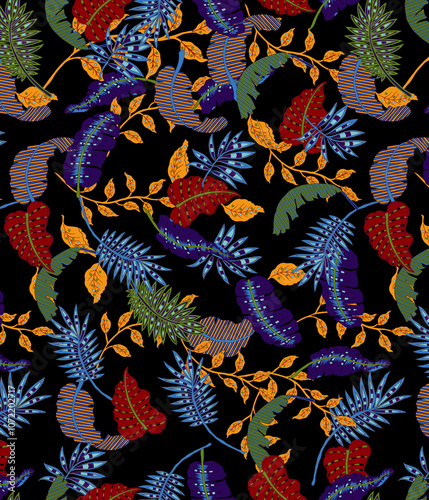 Obraz na płótnie seamless beautiful wallpaper cards all over design floral leaf vintage ornament Victorian ethnic geometric print paisley pattern w salonie
