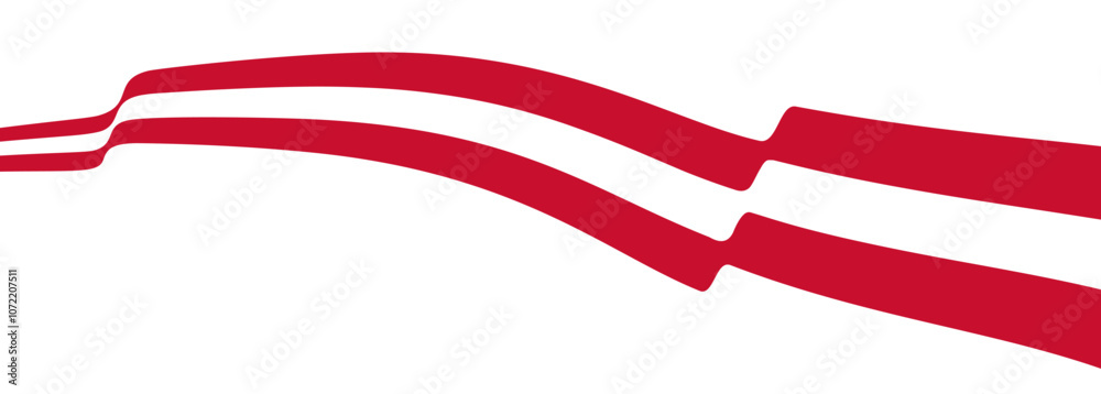 Fototapeta premium Fluttering ribbon with Austria flag vector illustration