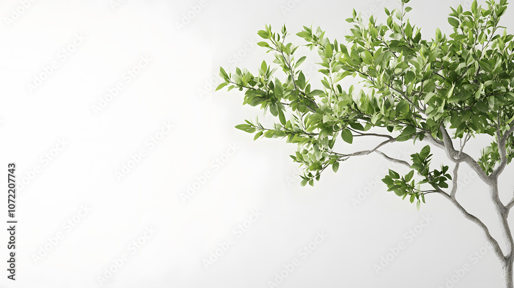 elegant tree with flowing branches and lush green leaves, symbolizing growth and life elegant tree with flowing branches and lush green leaves, symbolizing growth and life