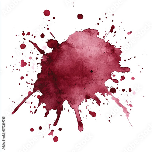 maroon splash watercolor clipart illustration